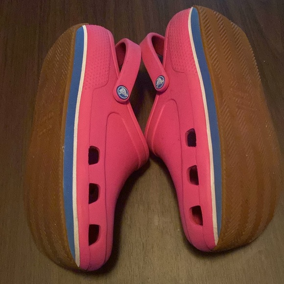 Crocs Retro Clog Kids Size 1 Unisex CROCS Classic PINK Slip On Clog Water Shoes - Picture 14 of 16